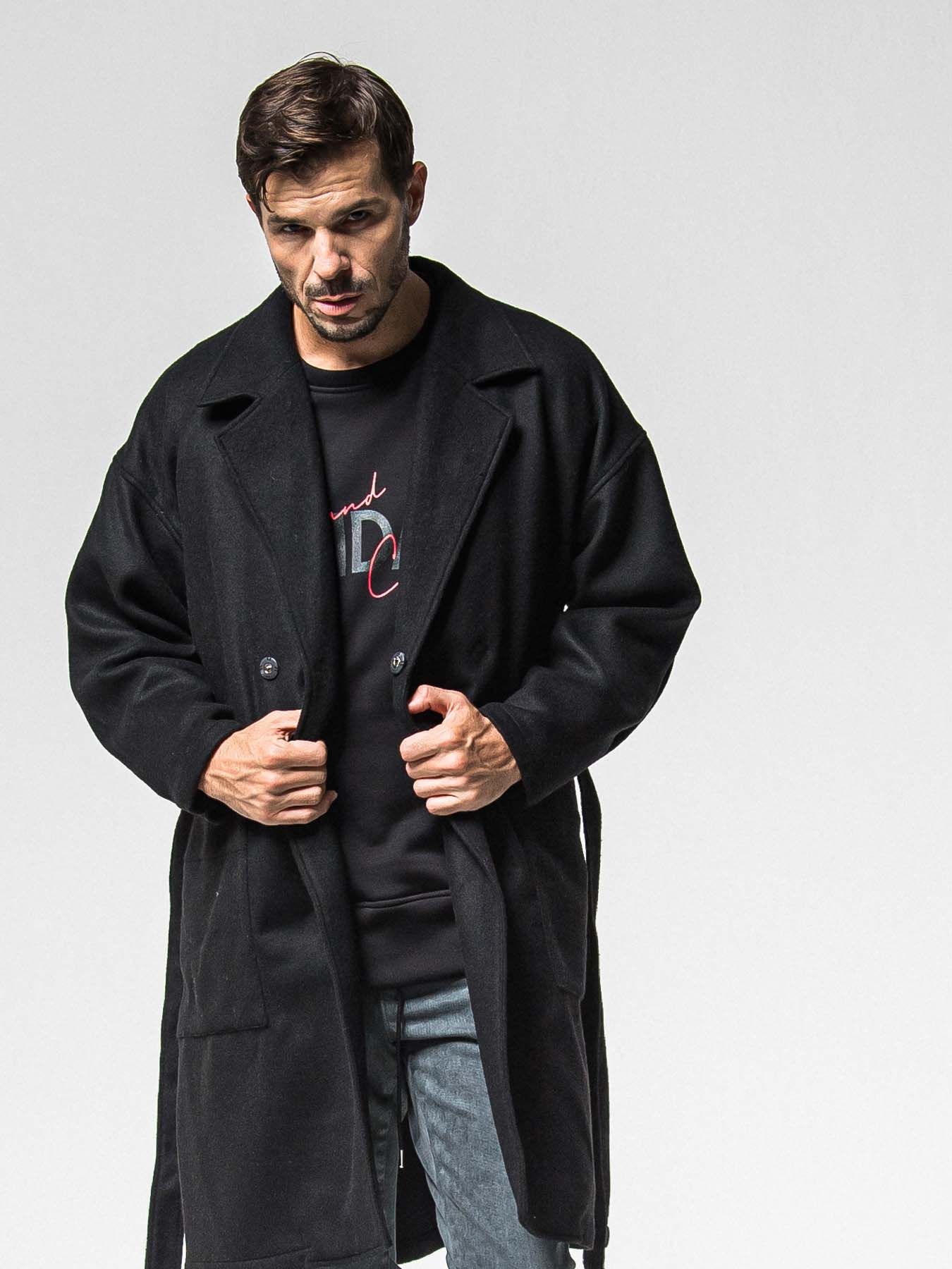 【予約品 】GOWN OVER COAT / ガウンオーバーコート / ブラック