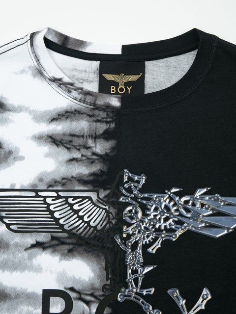 BICOLOR EAGLE TEE / Tシャツ / ブラック 【BOY LONDON】