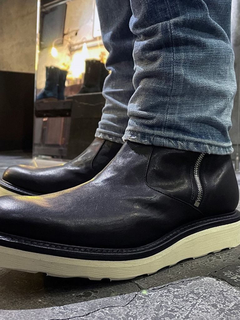Pit Vegitable Full Tanned Shrinked Horse Riders Boots / ピットフルタンニン シュリンク ホースハイド 『ライダース ブーツ』TRASH