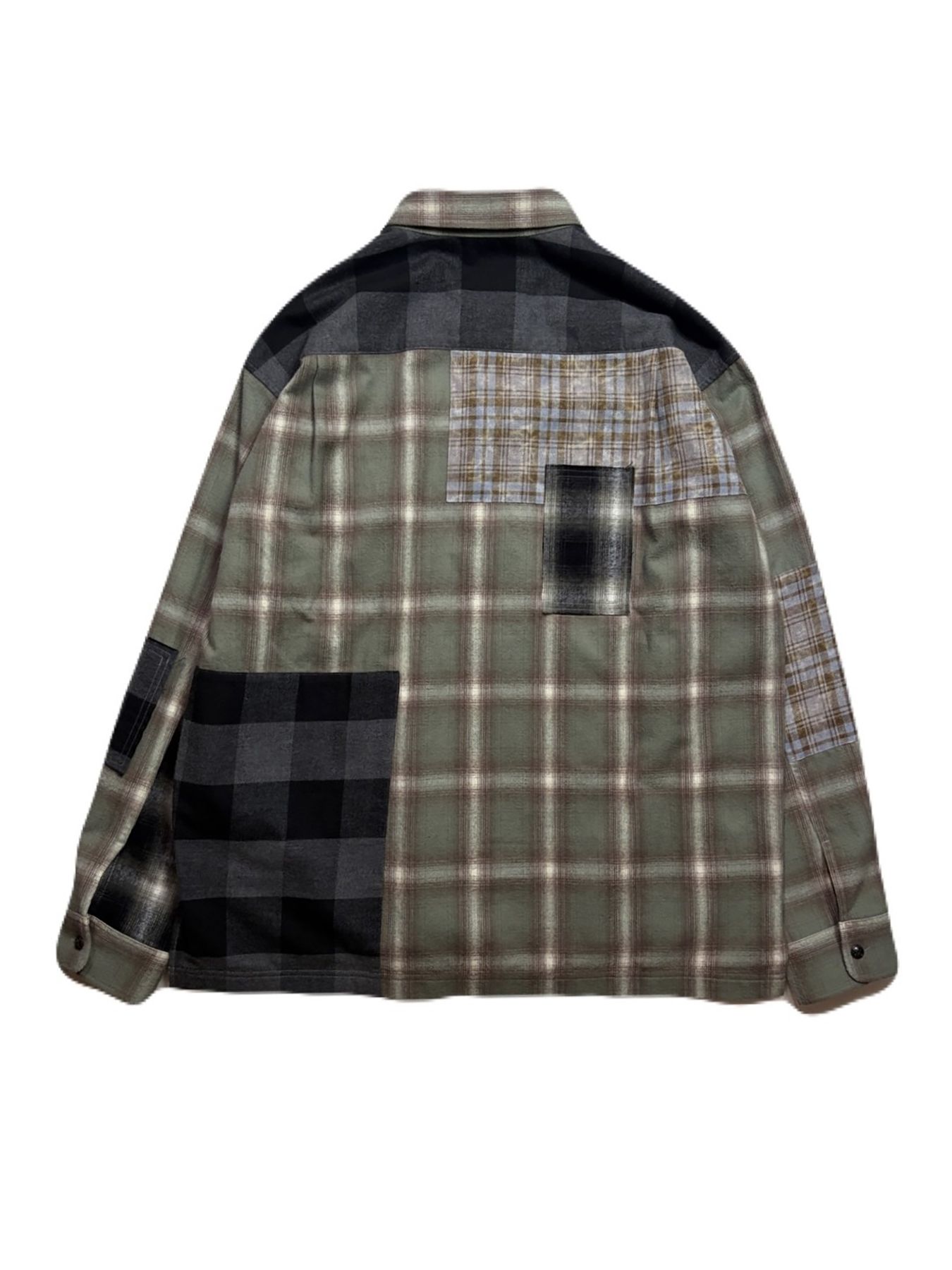 【予約品 3月9日(月) 18:00 締切】MULTI CHECK SH / マルチ チェック シャツ / グリーン