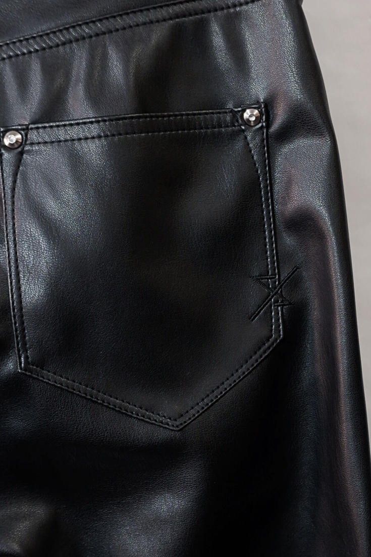 Synthetic Lamb Leather Skinny pants / BLACK 【ys Yuji SUGENO】