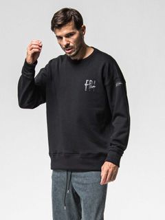【予約品 8月31日(日) 締切】FRIDAY STANDARD LOGO VEROURS FLEECE TRAINER / FRIDAYコラボ スタンダードロゴ ベロアフリース トレーナー / ブラック