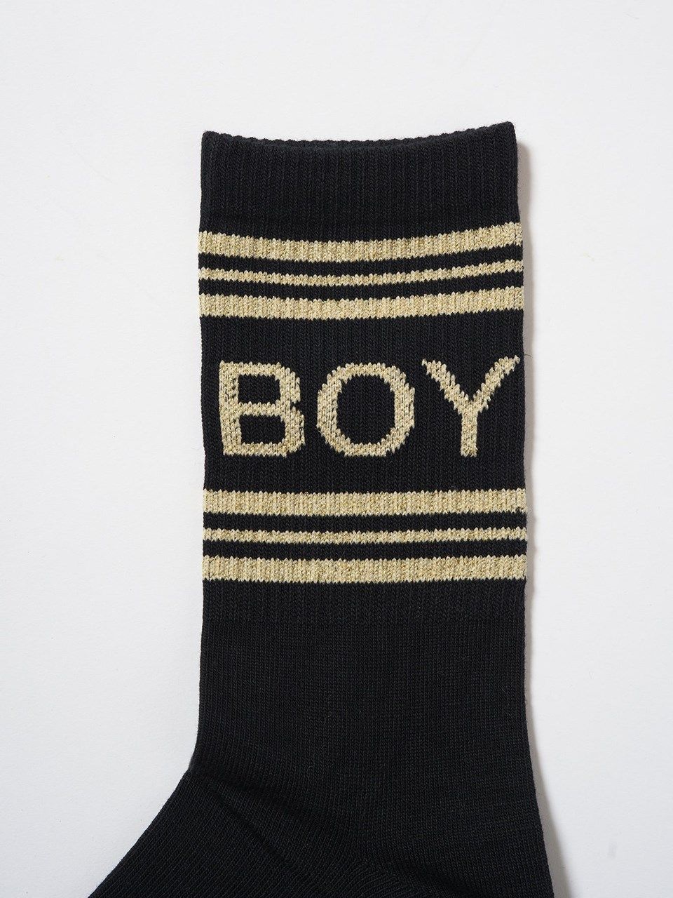 BOY LOGO REGULAR SOCKS / キャップ / ブラック・ゴールド