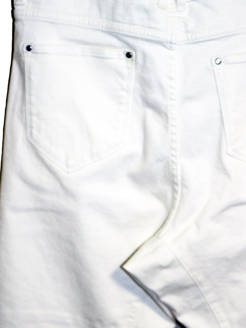 Supima High Power Stretch Denim Semi Sarouel Pants / セミサルエルパンツ / ホワイト 【ys Yuji SUGENO】