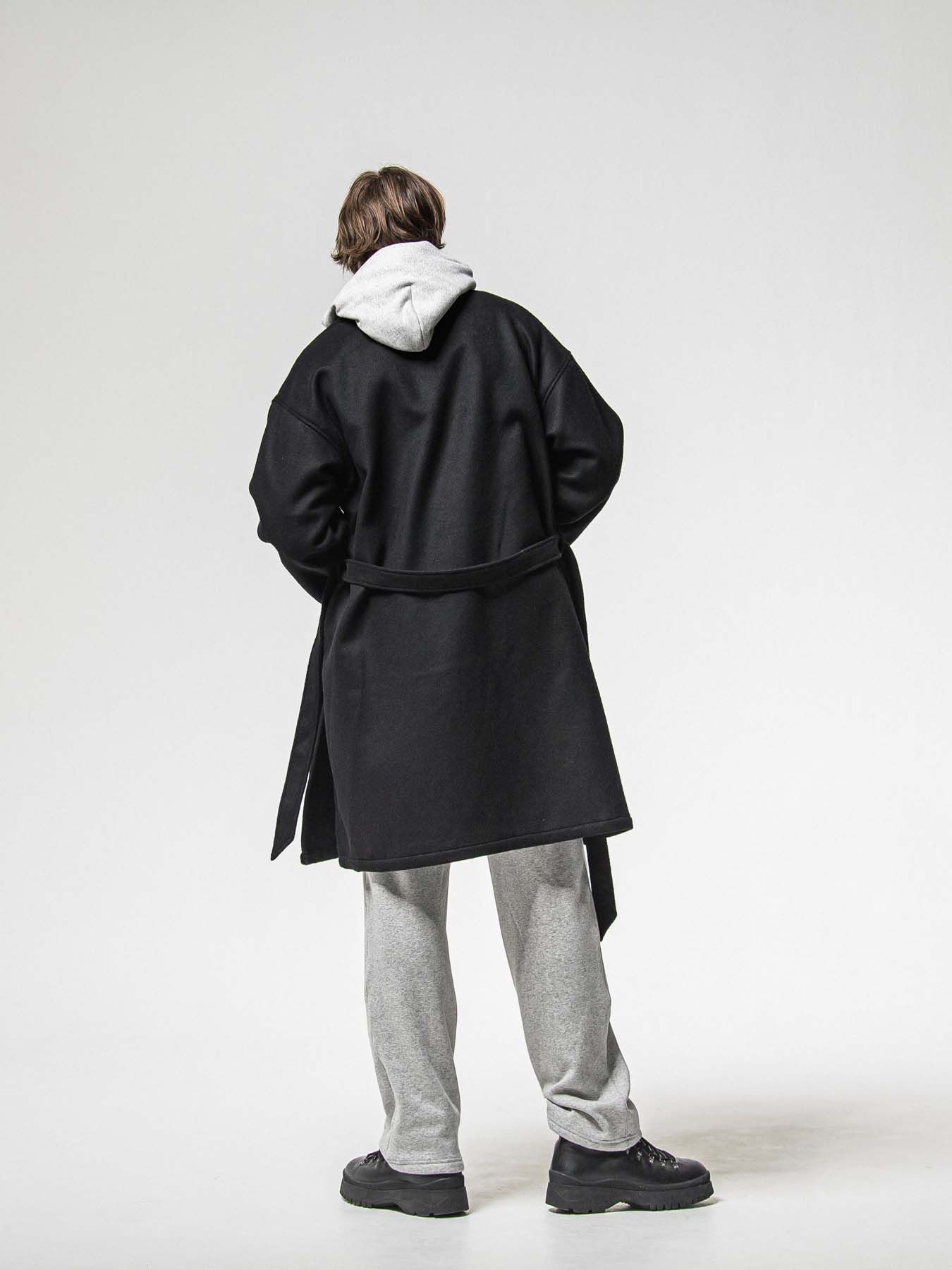 【予約品 8月31日(日) 締切】 VELOURS FLEECE WIDE TUCK PANTS / ベロアフリース ワイドタックパンツ / グレー