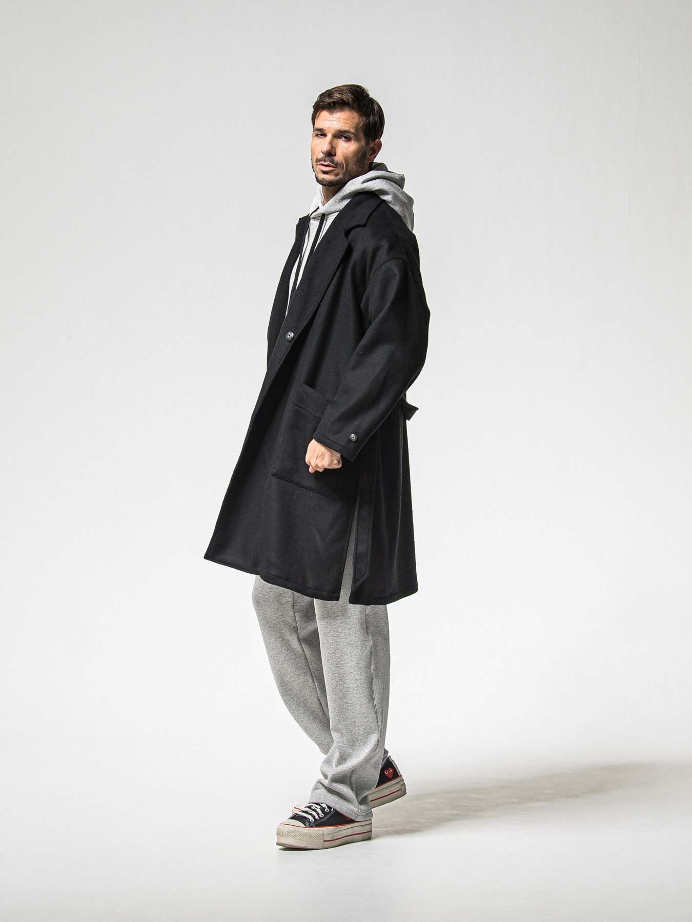【予約品 8月31日(日) 締切】 VELOURS FLEECE WIDE TUCK PANTS / ベロアフリース ワイドタックパンツ / グレー