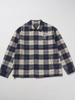 BOY LOGO Check Coveralls Shirt / カバーオールシャツ / ネイビー
