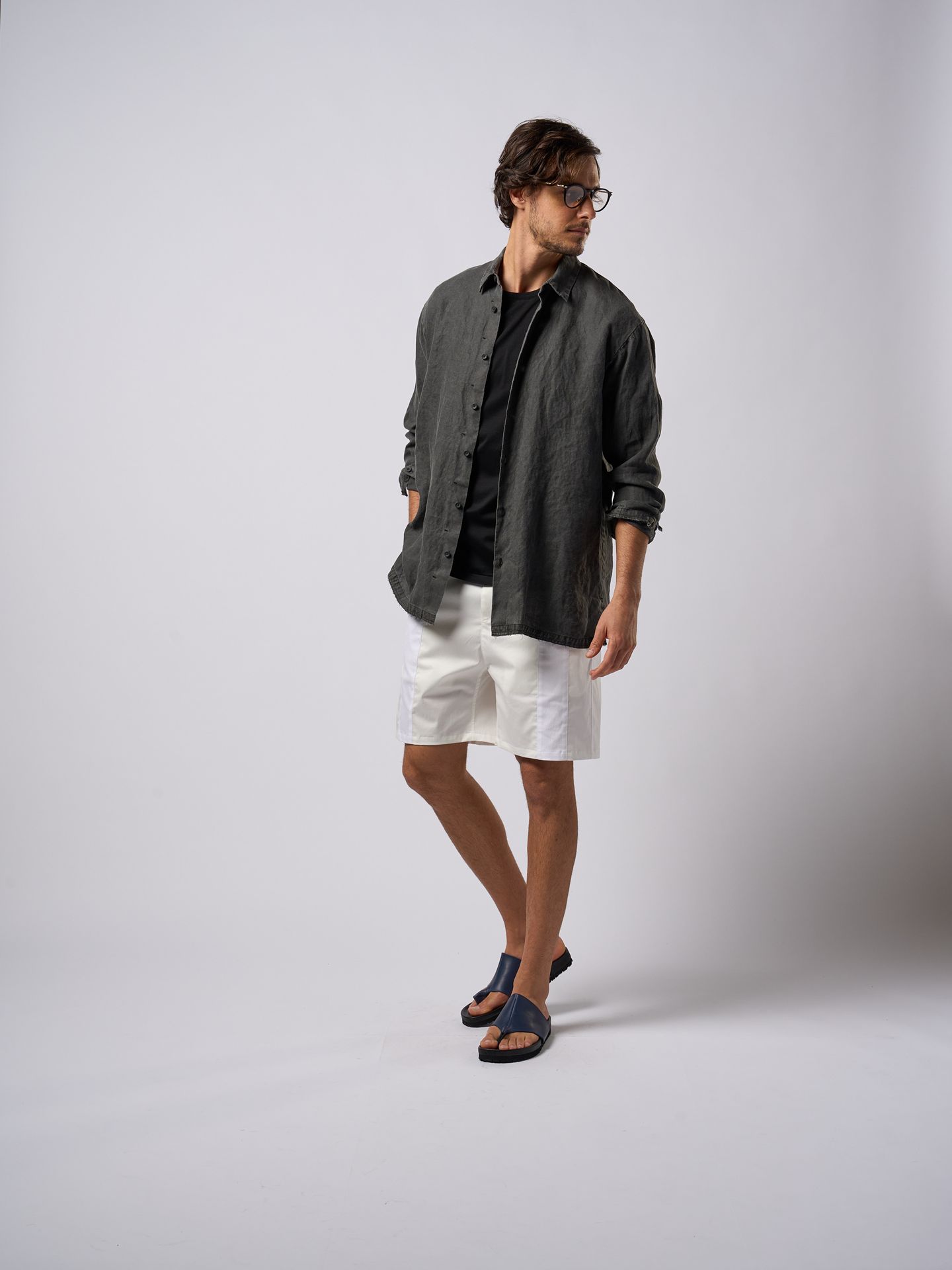 【予約品9月19日 10時締め】 shirt jacket / シャツジャケット / ブラック