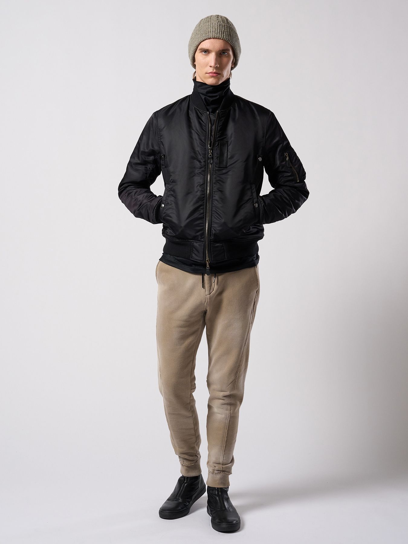 【予約品 4月19日(日) 18時締切】lomond×powder multi kint cap / ウール ニットキャップ / グレー