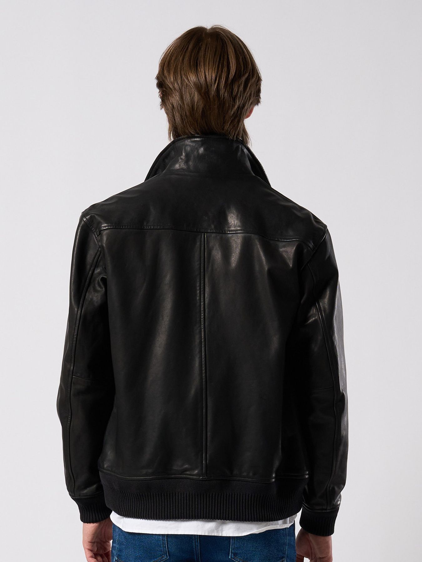 【予約品 4月19日(日) 18時締切】leather rib jersey type A-2 / A-2タイプ レザーリブジャージー / ブラック