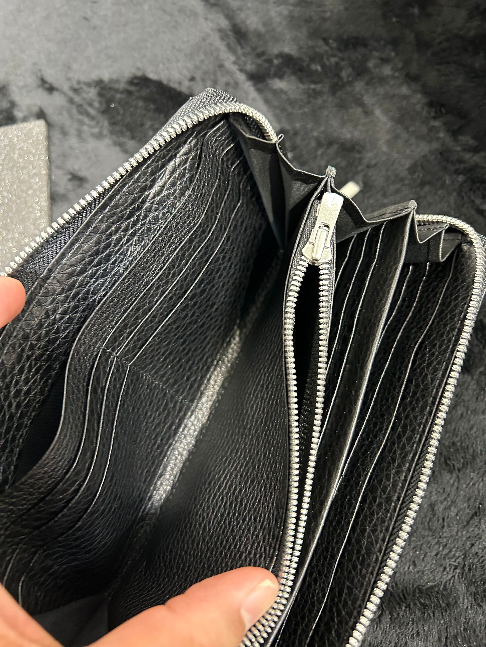 RoundZippSlitWallet / ラウンドジップウォレット / ブラックパイソン MADE IN JAPAN