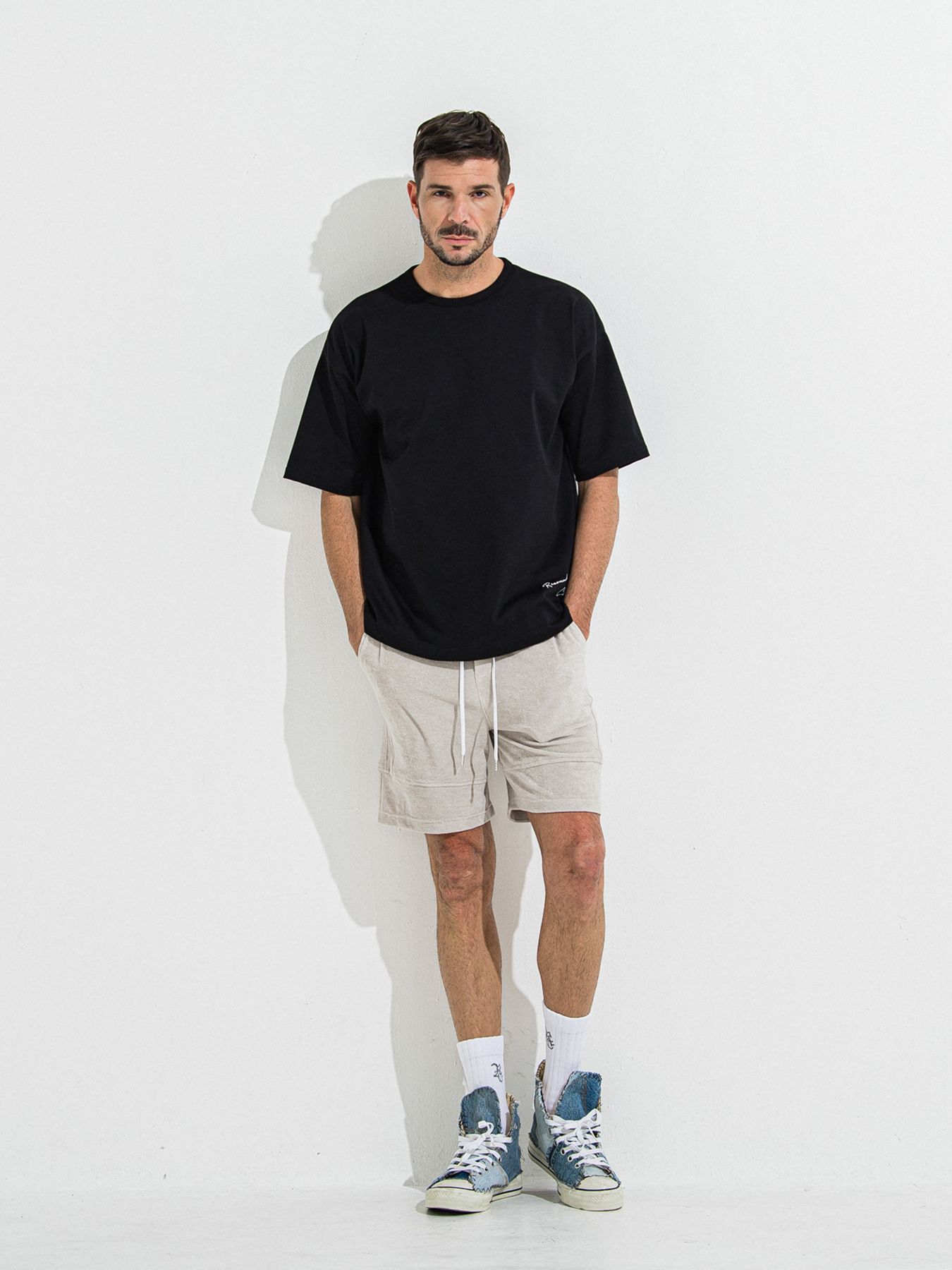 【予約品 】YOAKE PHOTO OVER TEE /  フォトオーバーサイズTシャツ / ブラック