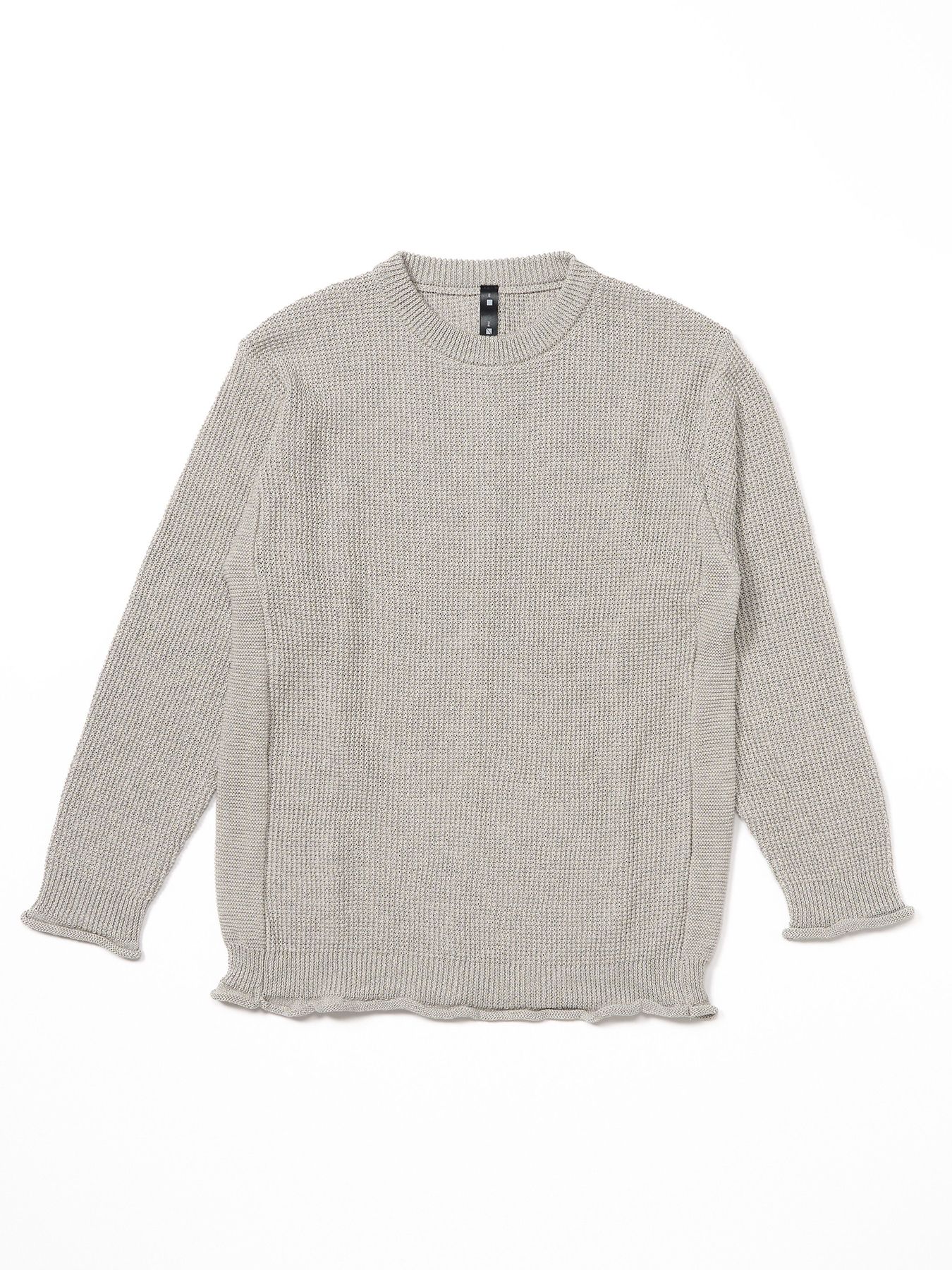 【予約品 9月23日(火) 締切】GIMA crew summer knit / 擬麻クルーサマーニット / ライトグレー