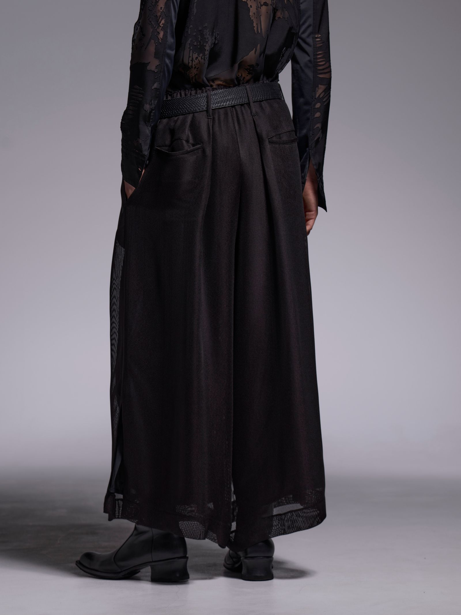 【予約品 1月4日(日) 締切】Wide Tuck Slacks / ワイドタックスラックス / ブラック