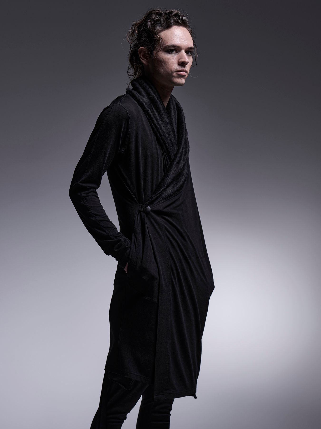 【予約品 7月13日(日) 締切】Wrap Cardigan / ラップカーディガン / ブラック