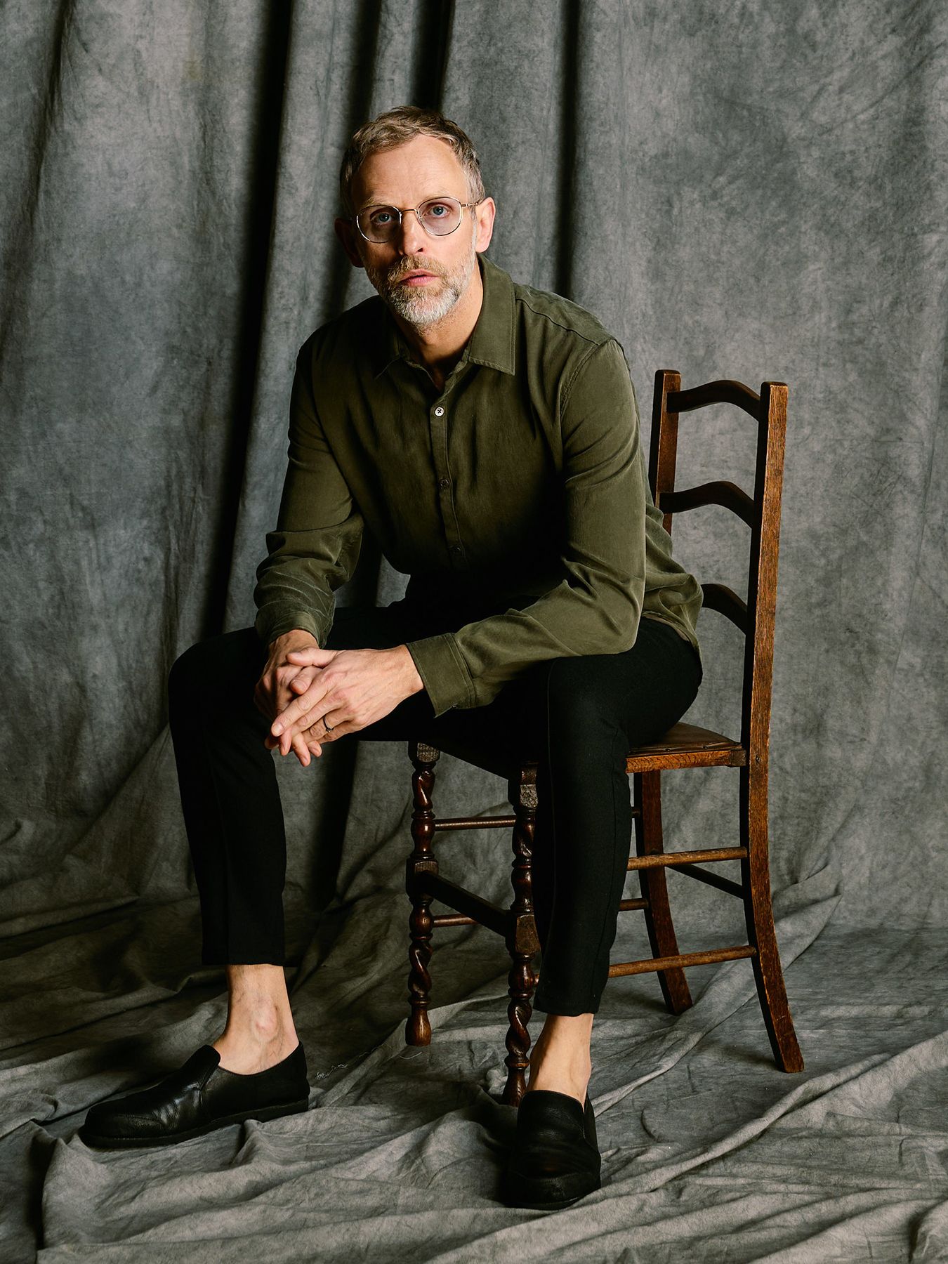 【予約品 4月19日(日) 18時締切】cupuro fibril dress shirt / キュプラフィブリル ドレスシャツ / フェードカーキ