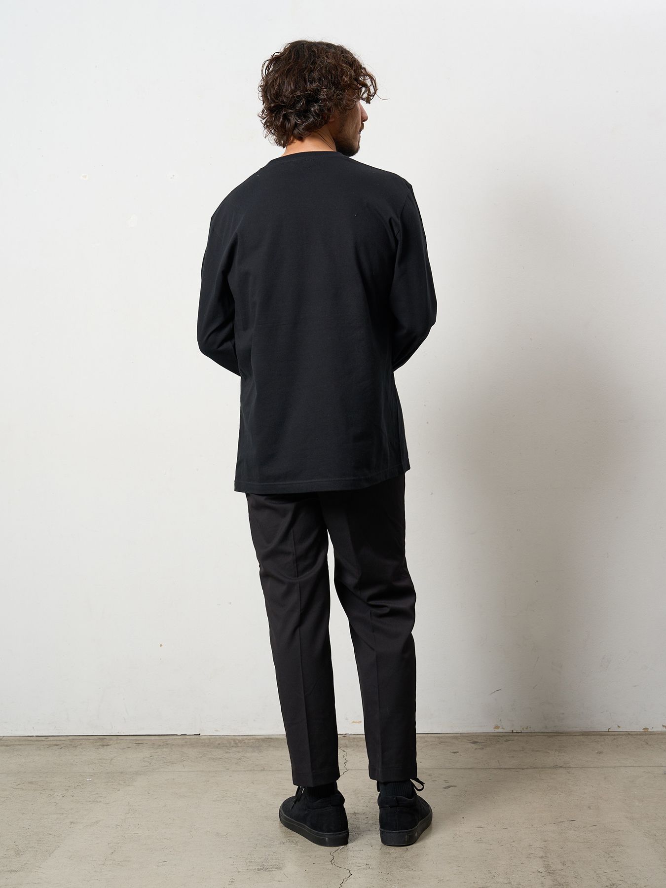 【予約品 5月8日(木) AM10時 締切】 5.6ozコットン天竺 LOST HEARTS シークインLS Tシャツ / ブラック