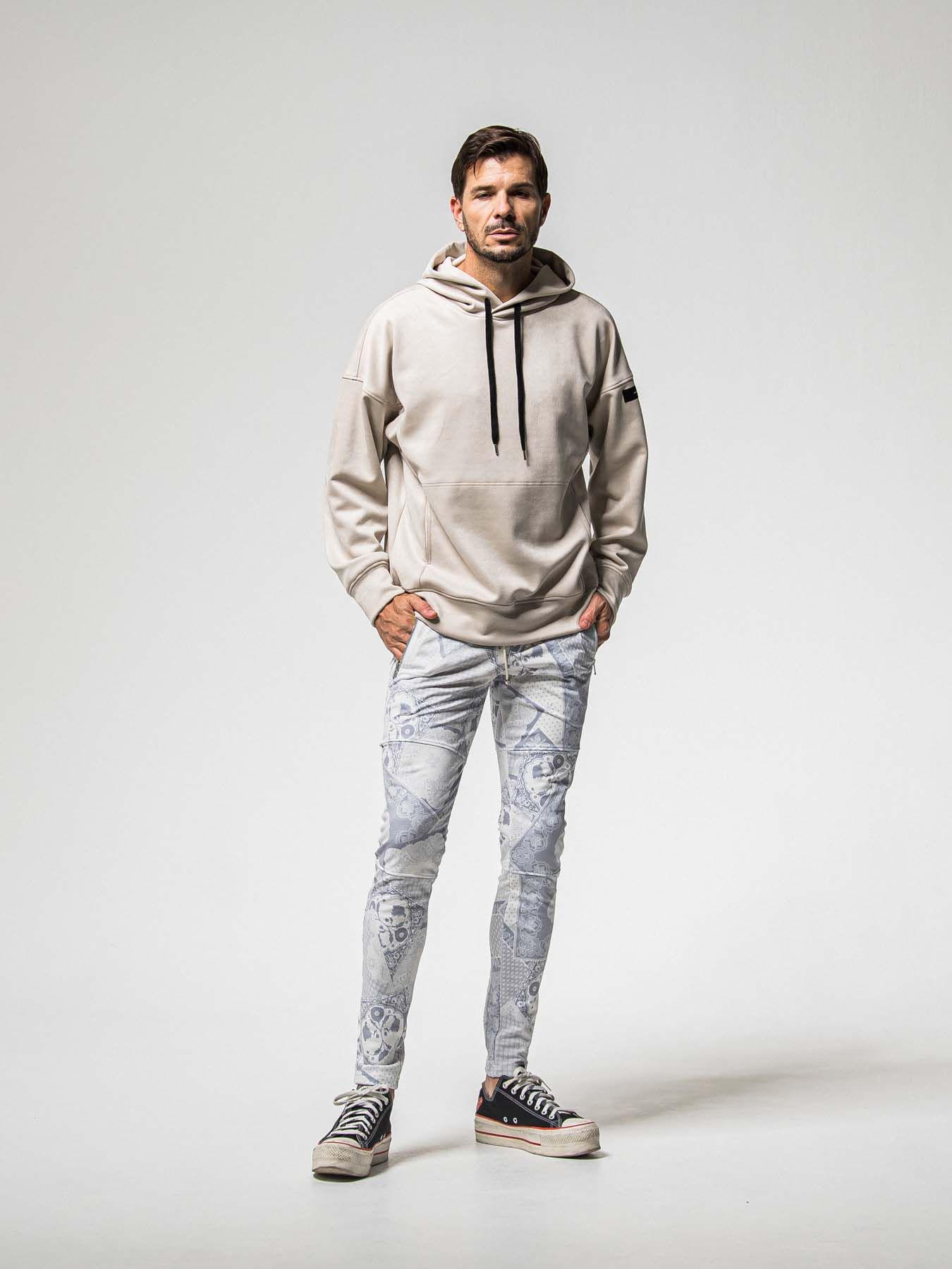 【予約品 8月31日(日) 締切】SUEDE LOOSE HOODIE / スウェード ルーズフーディ / グレージュ