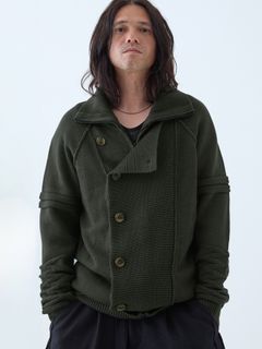 【予約品 6月2日(月) AM10時 締切】Standrop / ニットブルゾン / チャコール