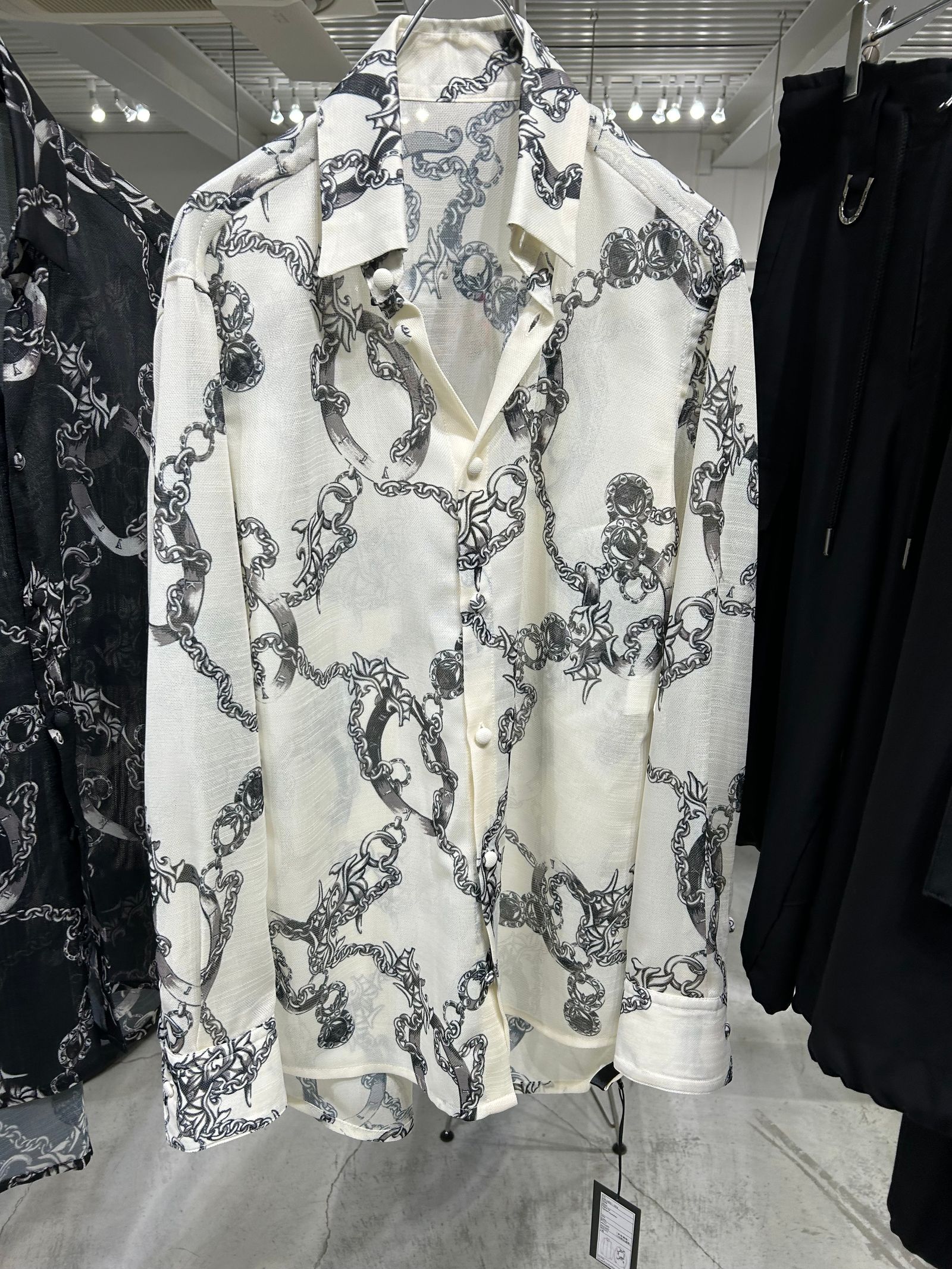《予約品》 Chain Shirt / シャツ / ホワイトチェーンプリント