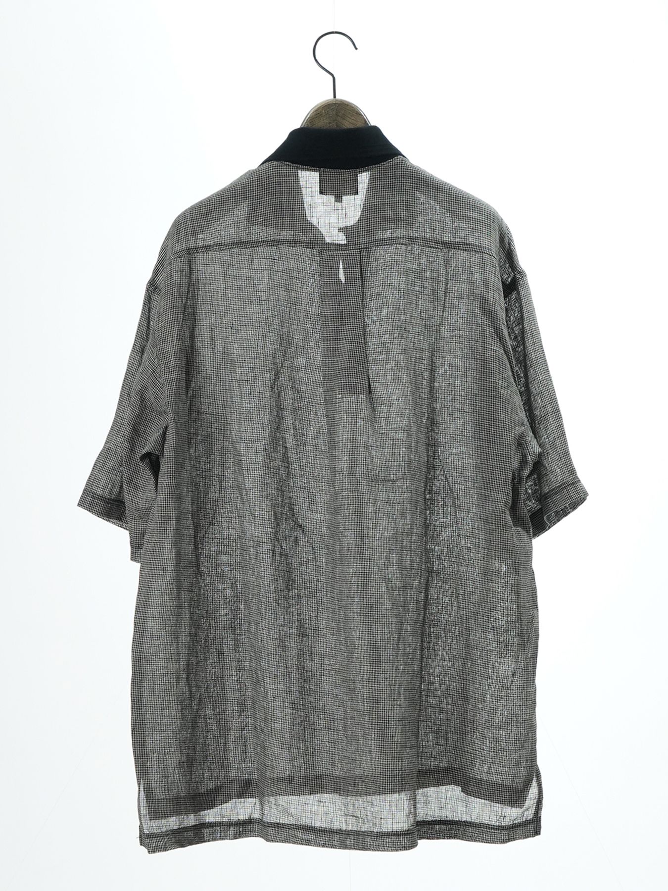 【予約品 11月23日(日) 締切】LINENSHEER POLO / リネン ポロシャツ / BEIGE千鳥