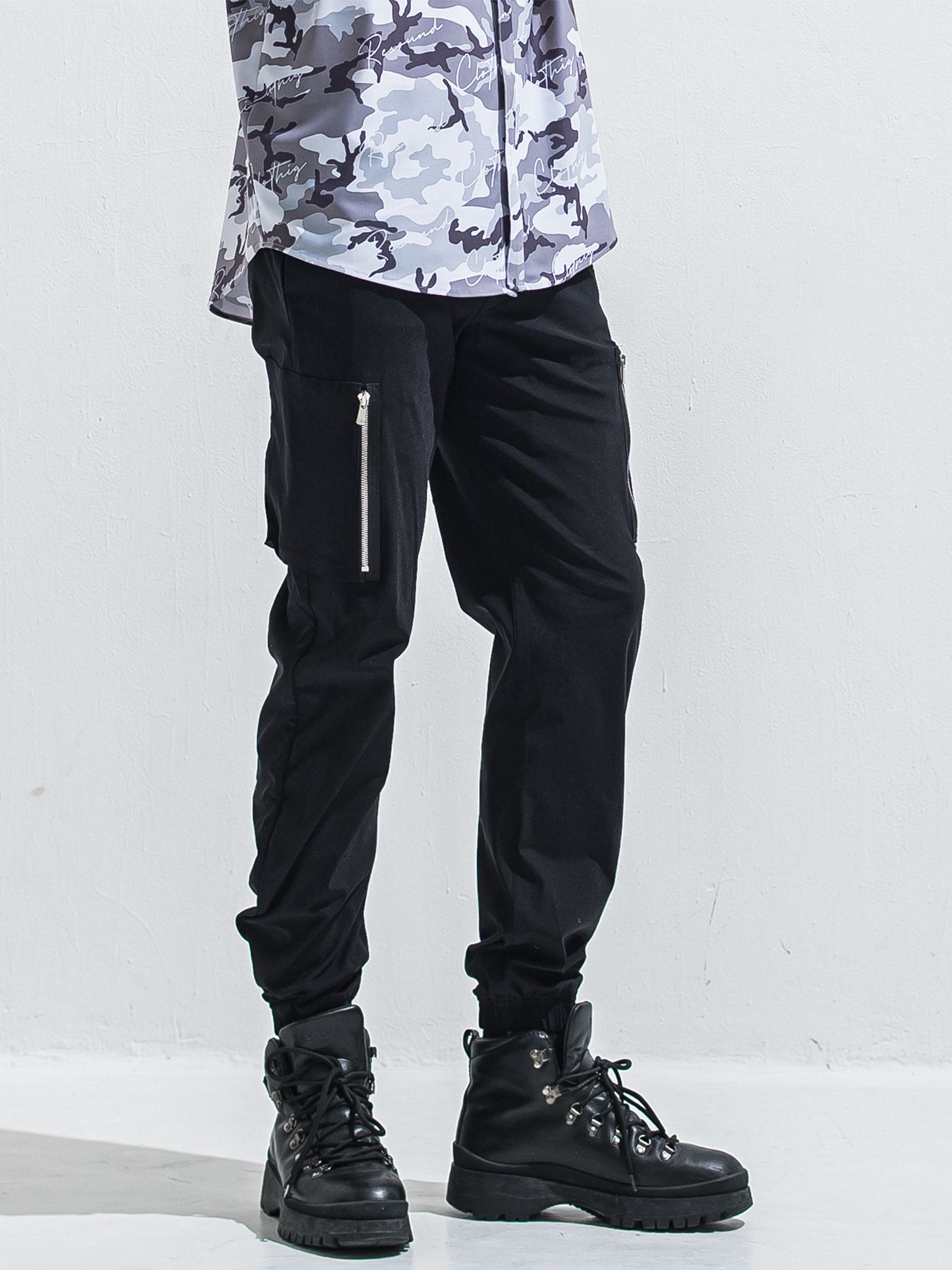 【予約品 2月15日(日) 18:00 締切】DAVID NYLON CARGO PANTS/ ミリタリーナイロンカーゴパンツ / ブラック