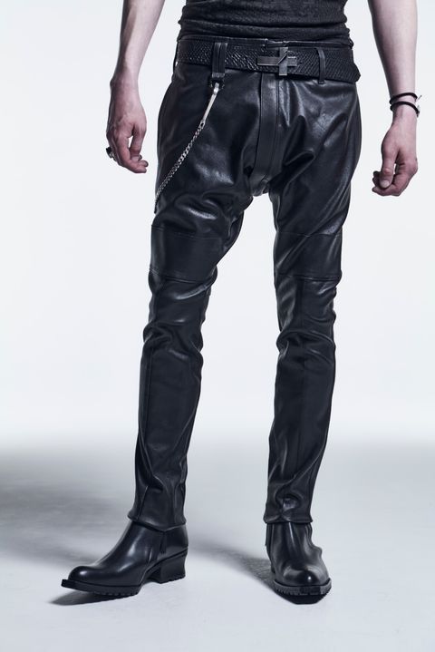 《予約品》 LeatherSaruelPants StretchDeerSkin / Black 【kiryuyrik】 9月入荷予定