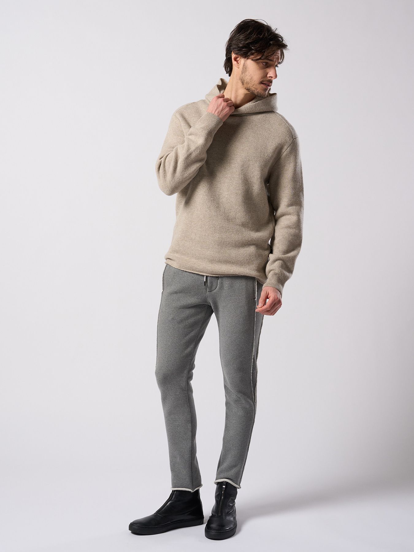 【予約品 4月19日(日) 18時締切】back pile hoodie / バックパイル フーディ / ライトベージュ