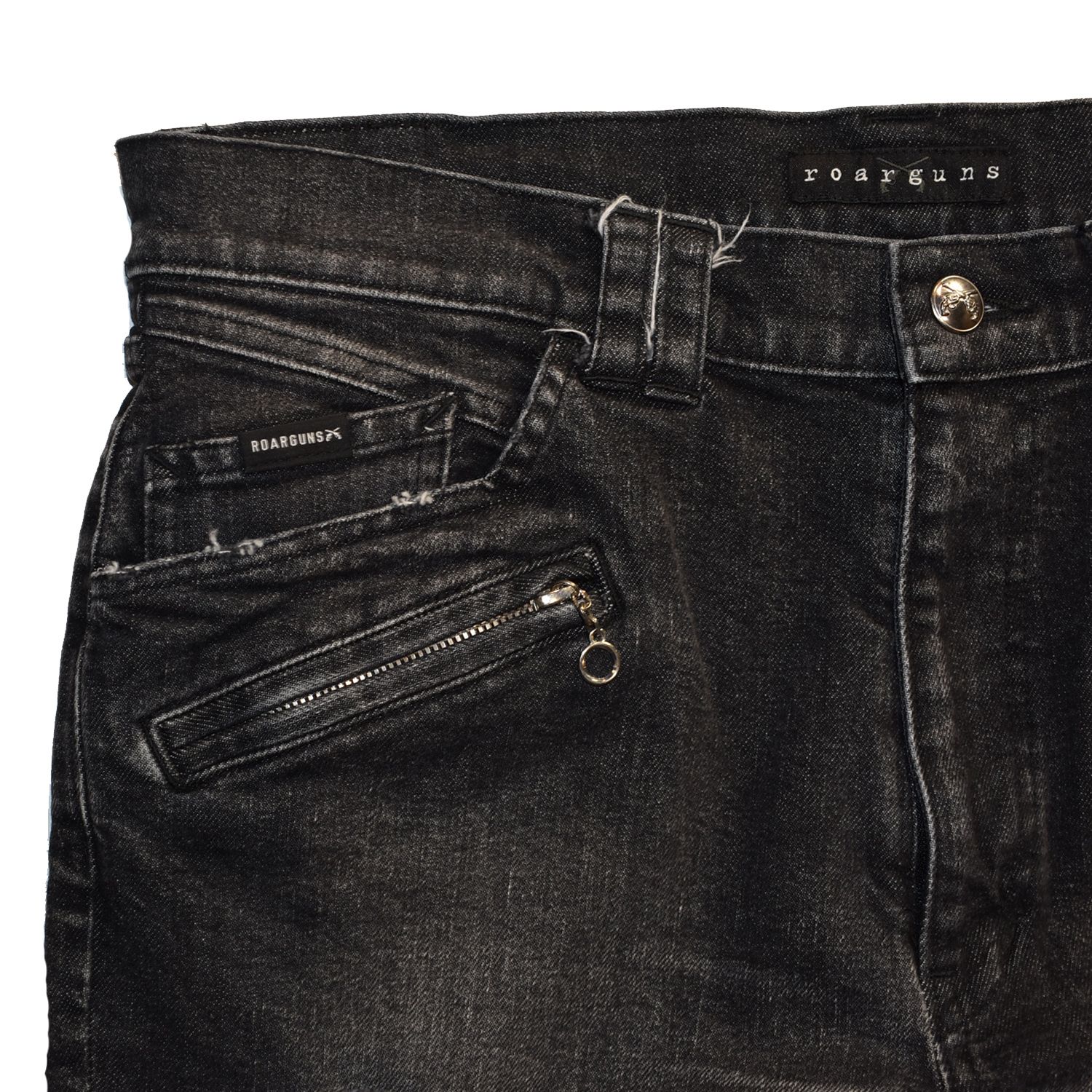《予約品3月27日 23時55分締め》 DENIM PT / デニムパンツ / ブラック  【roarguns 】8月中入荷予定