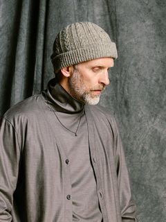 【予約品 4月19日(日) 18時締切】lomond×powder multi kint cap / ウール ニットキャップ / グレー