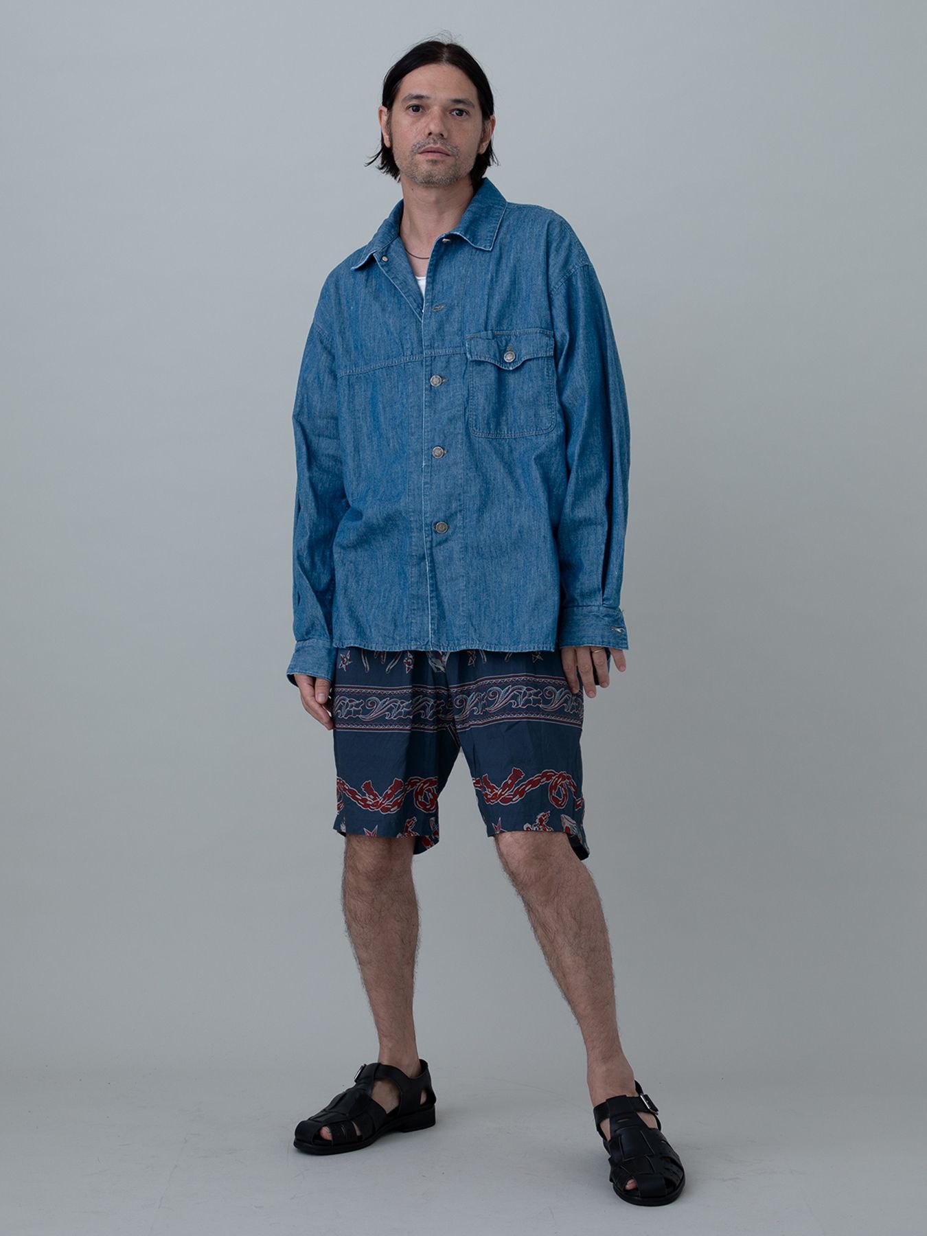 【予約品 10月26日(日) 締切】90sDENIMSHIRTS used / ユーズドデニムオーバーシャツ / INDIGO×NAVY