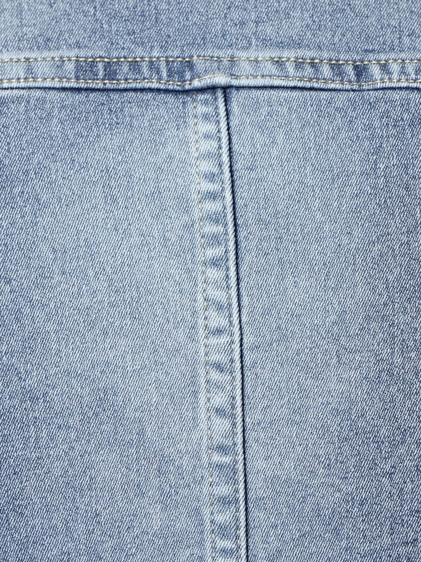 ライトオンスストレッチデニム7分袖Gジャン / ブルー【HIDEAWAYS NICOLE】