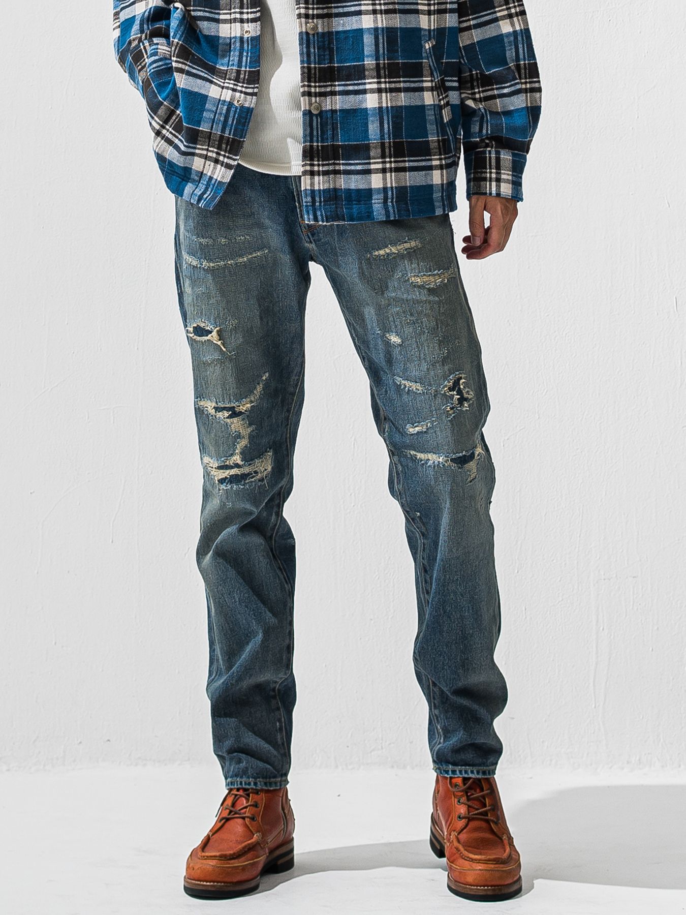 【予約品 9月6日(日) 締切】SCOTT JEANS / ライトオンスヴィンテージジーンズ / インディゴ ユーズド