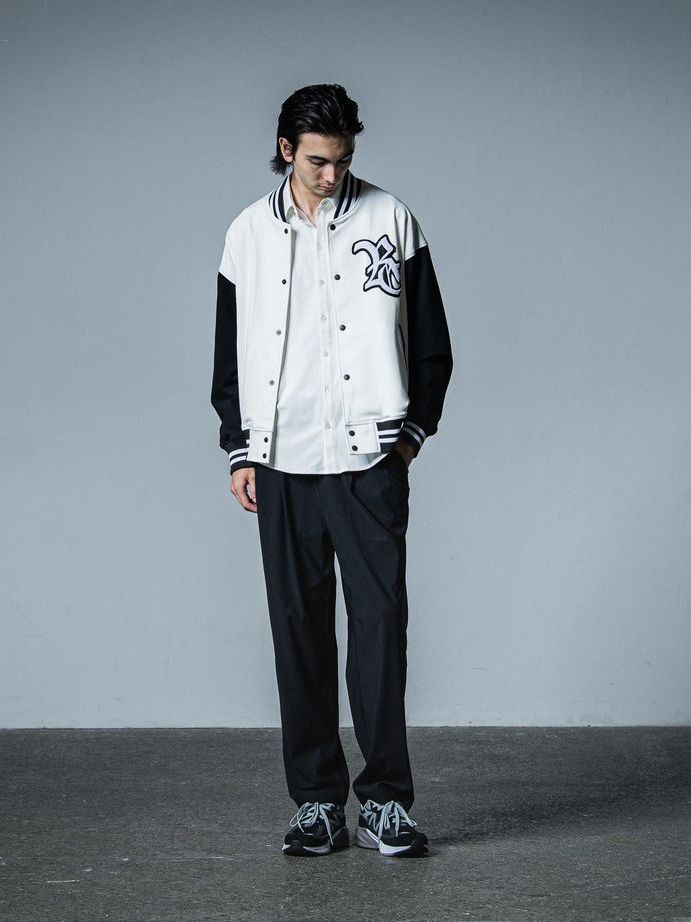 《予約品》 RC JERSEY OVER VARSITY JACKET / スタジャン / ホワイト