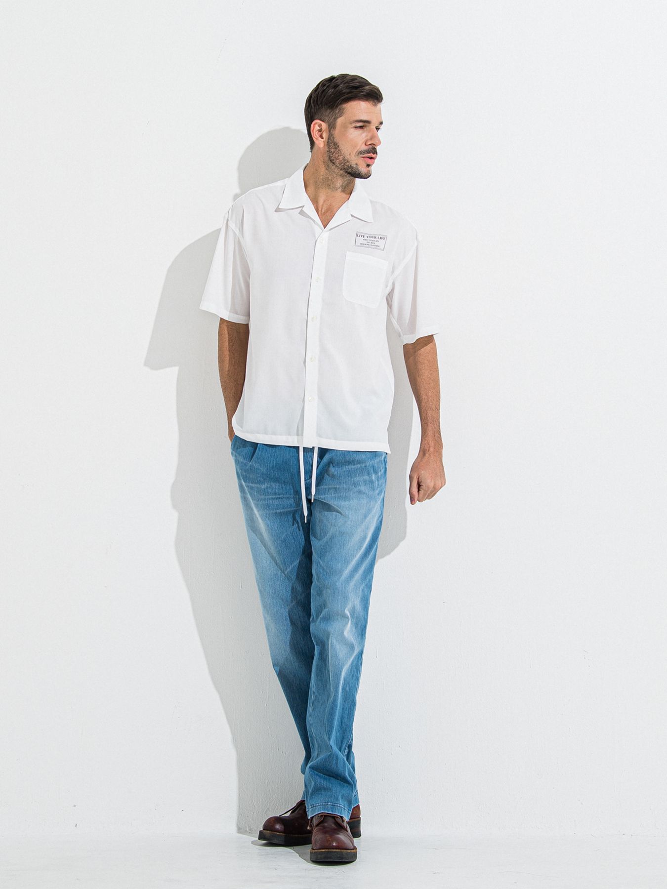 【予約品 】ZACK HALF SHIRT / ザックハーフスリーブシャツ / ホワイトプリント
