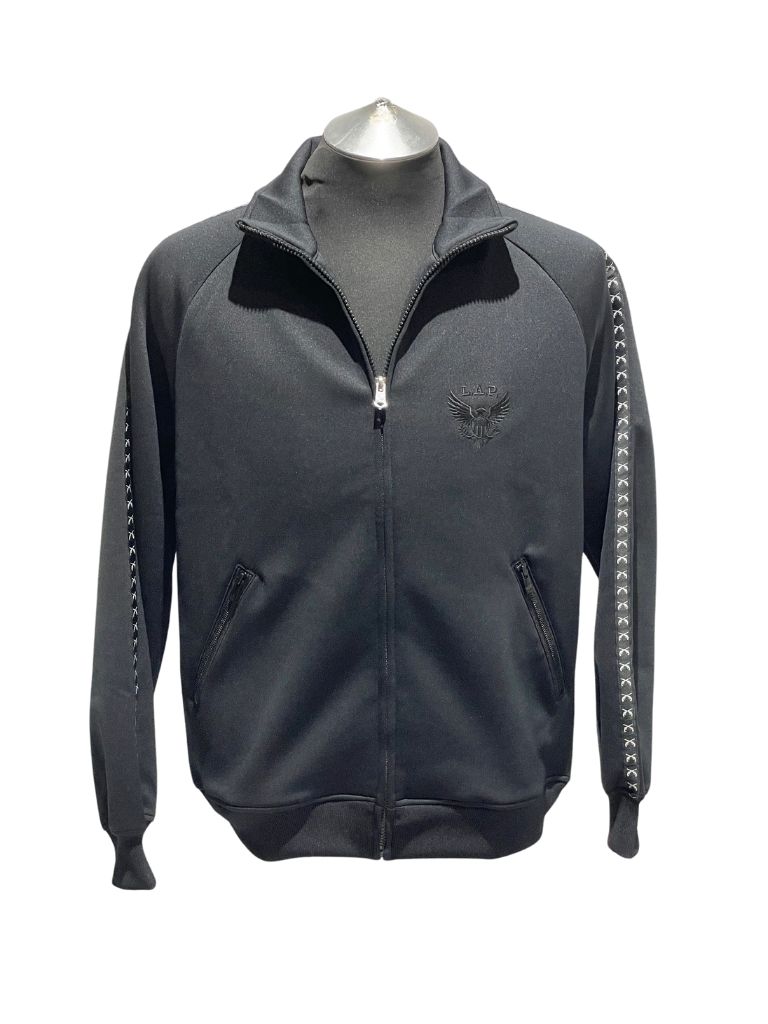 LINETAPEJERSEY JKT Cスワロフスキークロスガン入り / ブラック