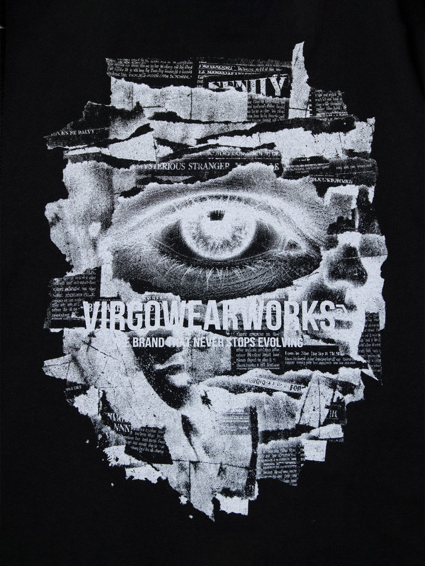 OBSERVER LST / プリント ロングスリーブTシャツ / BLACK