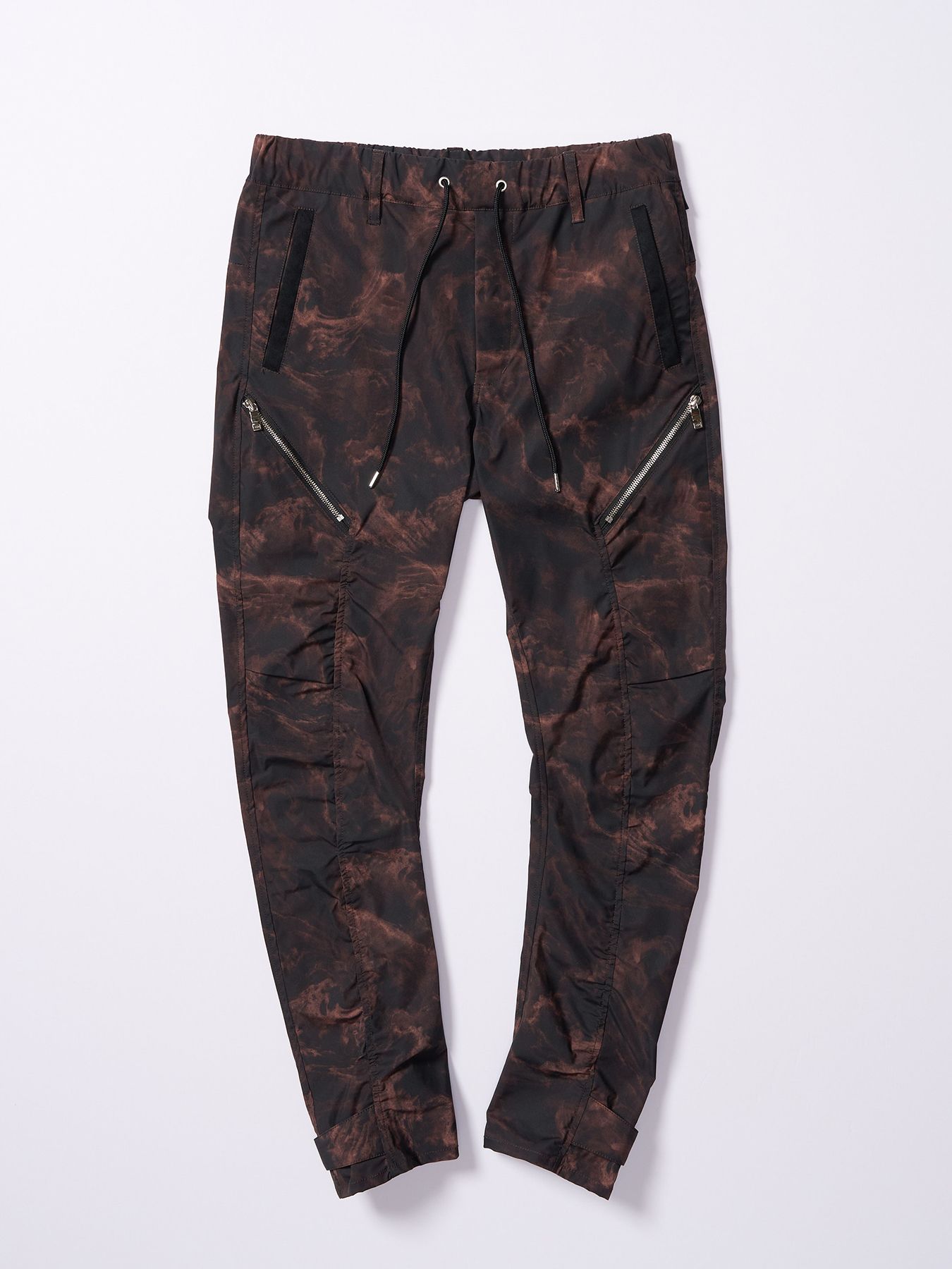 【予約品 4月19日(日) 18時締切】puckering banana teck pants / パッカリング バナナ テックパンツ / スモークプリント