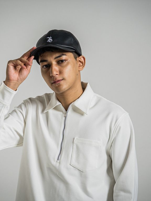 《予約9月1日18時締め》 LEATHER  LOW CAP  / キャップ / ブラック