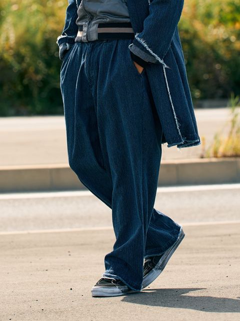 【予約品9月16日 10時締め】 2-tuck wide trousers / ワイドトラウザーズ / used