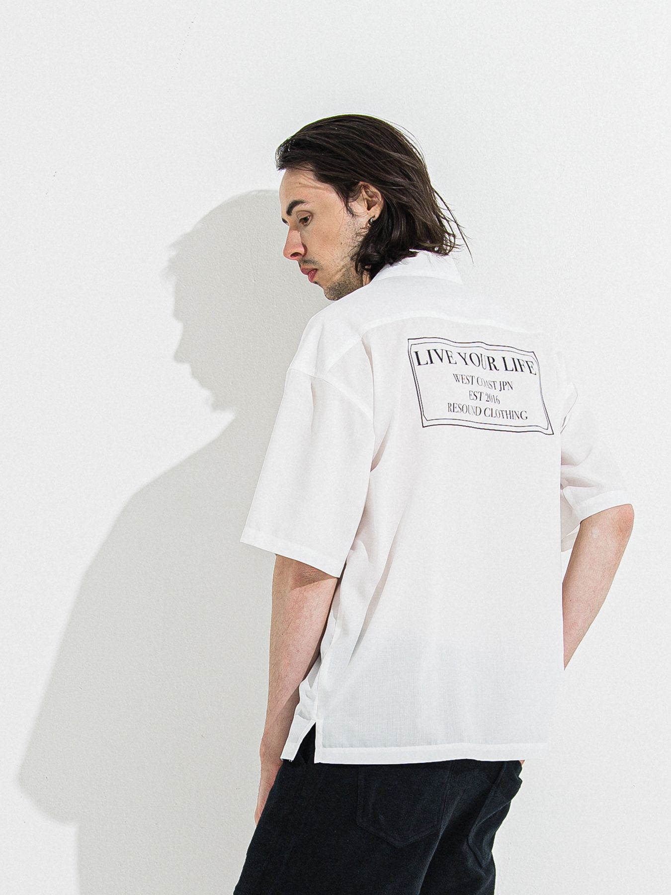【予約品 】ZACK HALF SHIRT / ザックハーフスリーブシャツ / ホワイトプリント