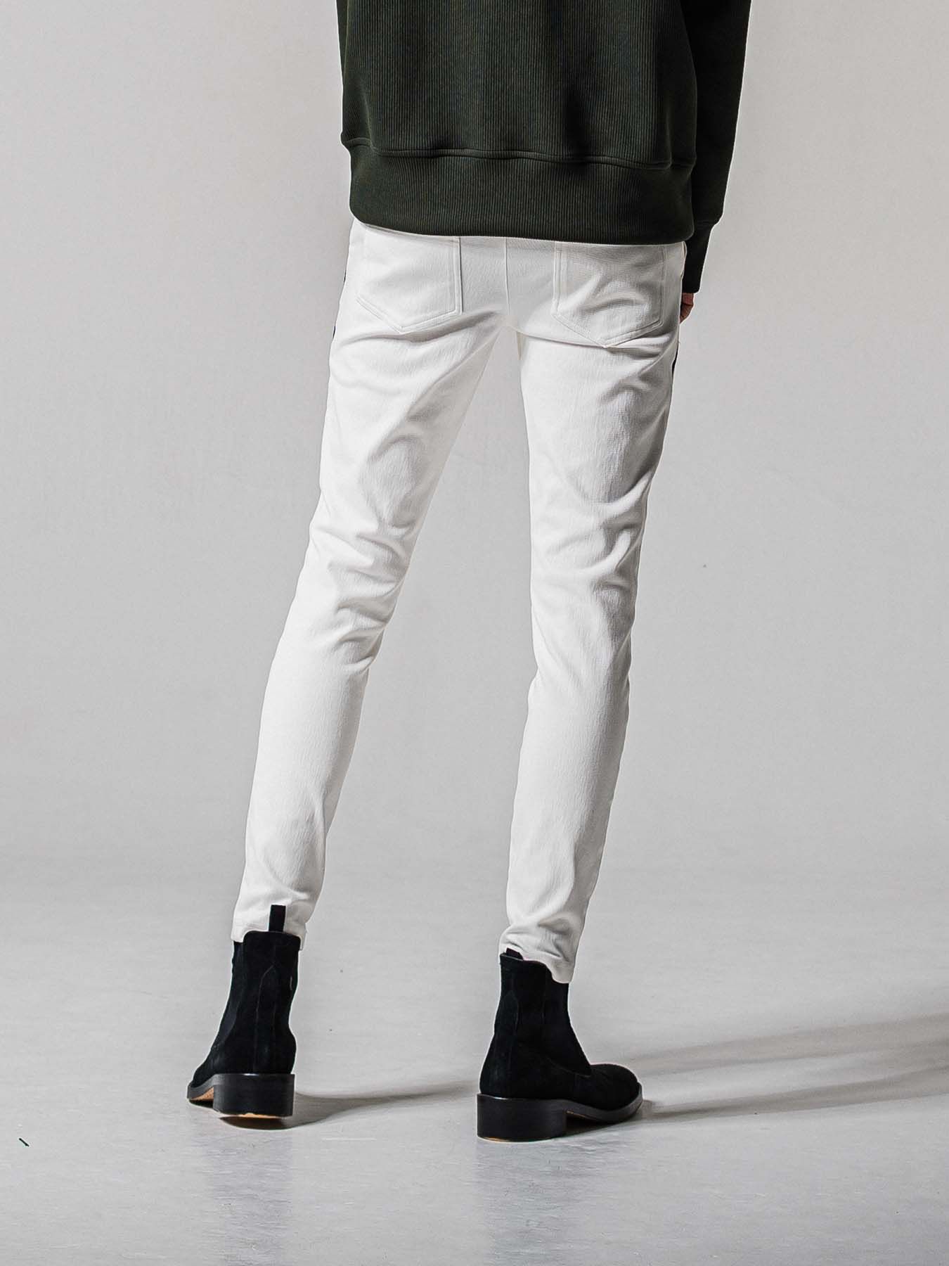 【予約品 11月16日(日) 締切】EX DENIM JERSEY EDGE PT / デニムジャージ エッジラインパンツ / ホワイト