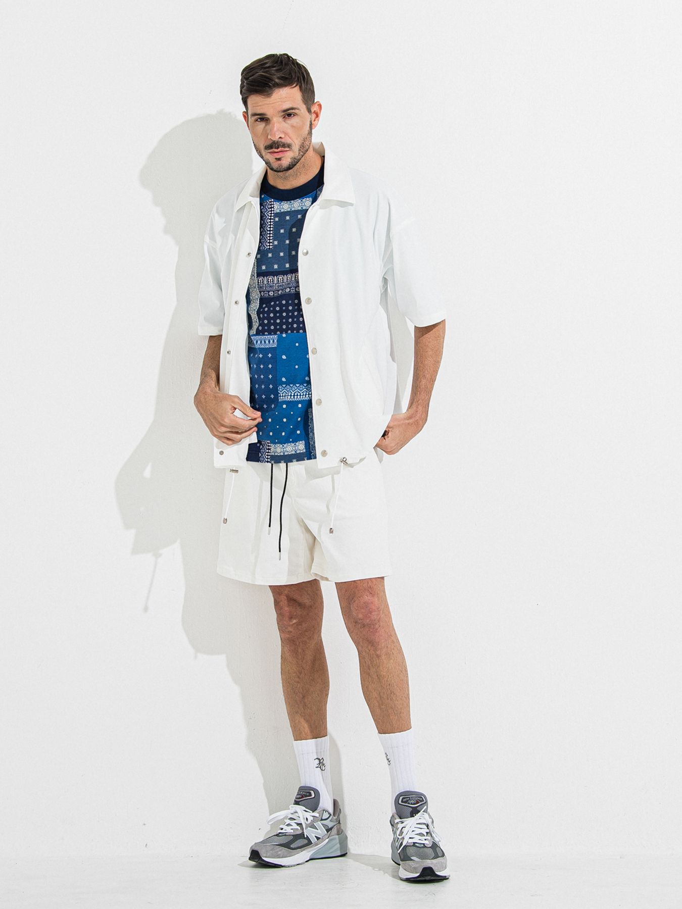 【予約品 】BANDANA OVER TEE / バンダナオーバーサイズTシャツ / ネイビー