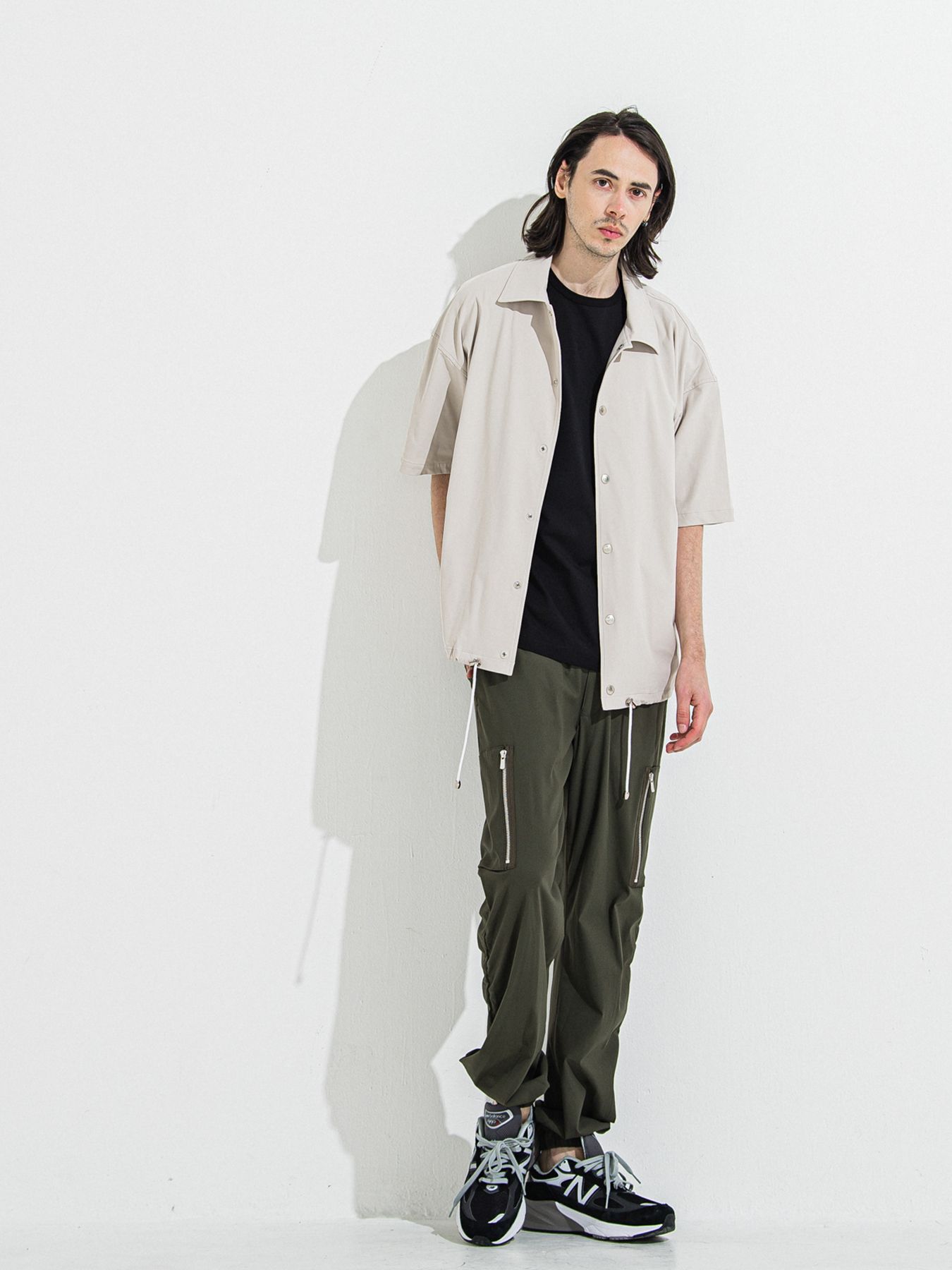 【予約品 】NYLON HALF COACH JACKET / グレージュ