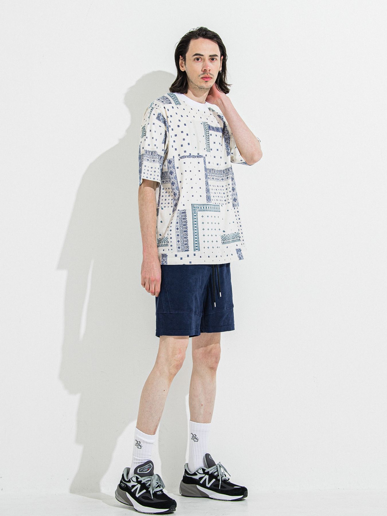 【予約品 】BANDANA OVER TEE / バンダナオーバーサイズTシャツ / ホワイト