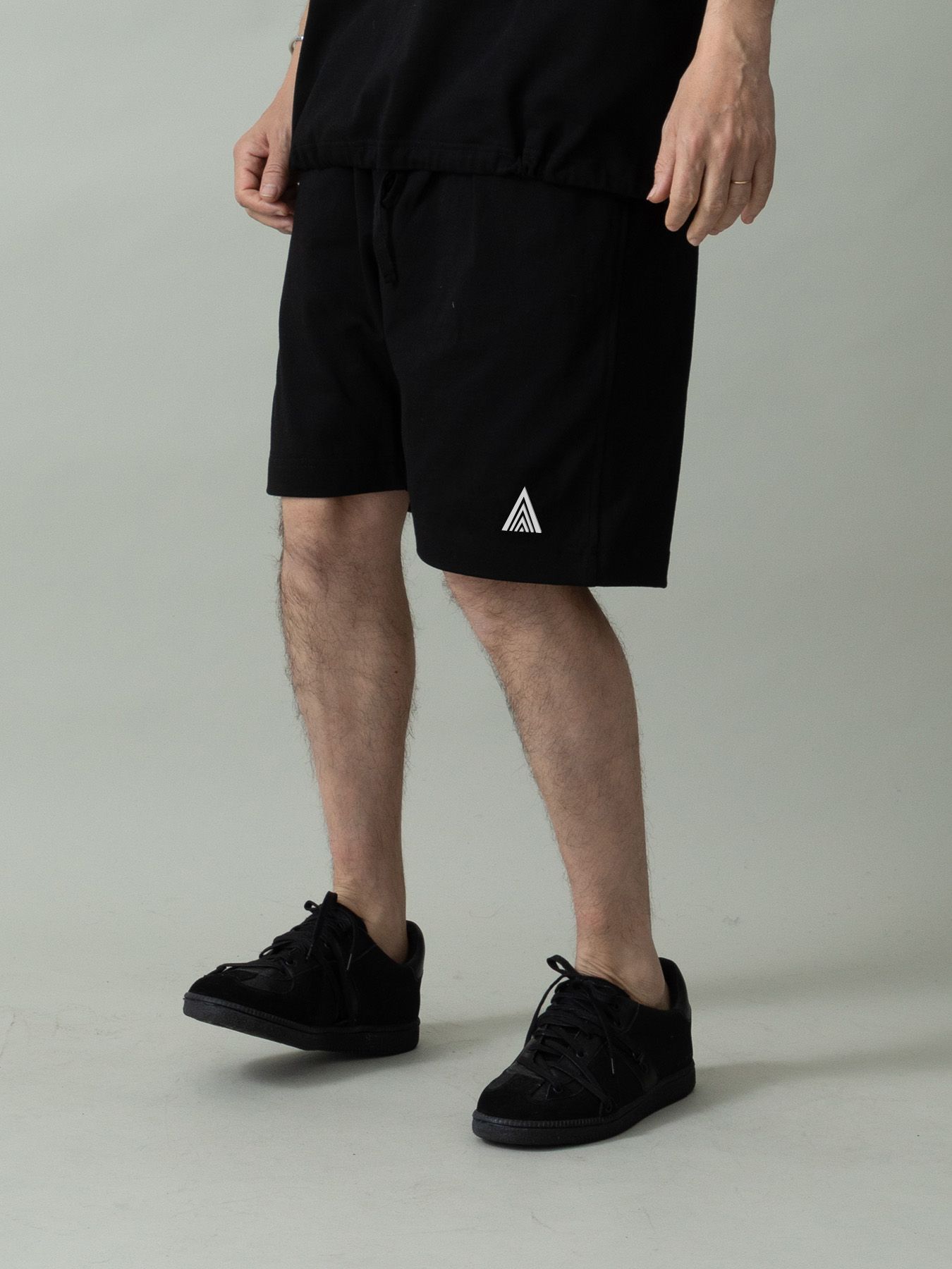 【予約品 2月1日(日) 締切】HEAVYJERSEY SHORTS spiky / イージーショーツ / ブラック×ホワイト