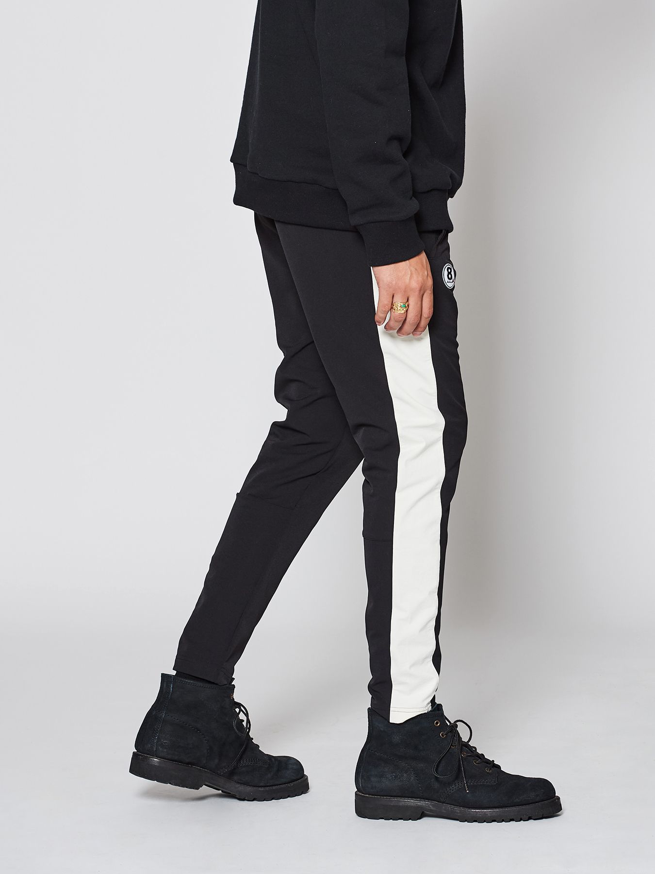【予約品】muta sweet muta Sideline Pants / イージーパンツ / ブラック×ホワイト【Acanthus × muta MARINE】