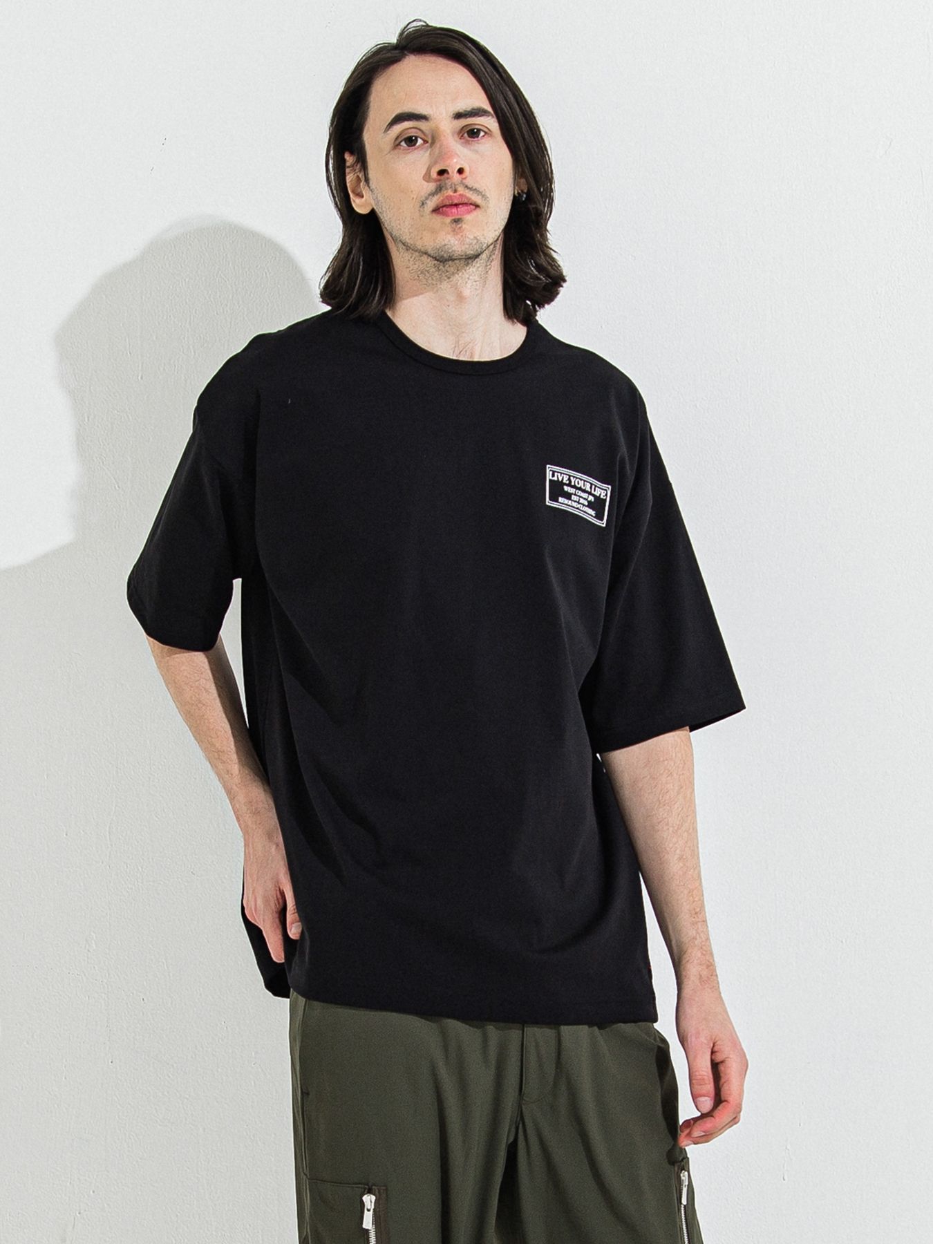 CREW OVER TEE /  クルーオーバーサイズTシャツ / ブラック