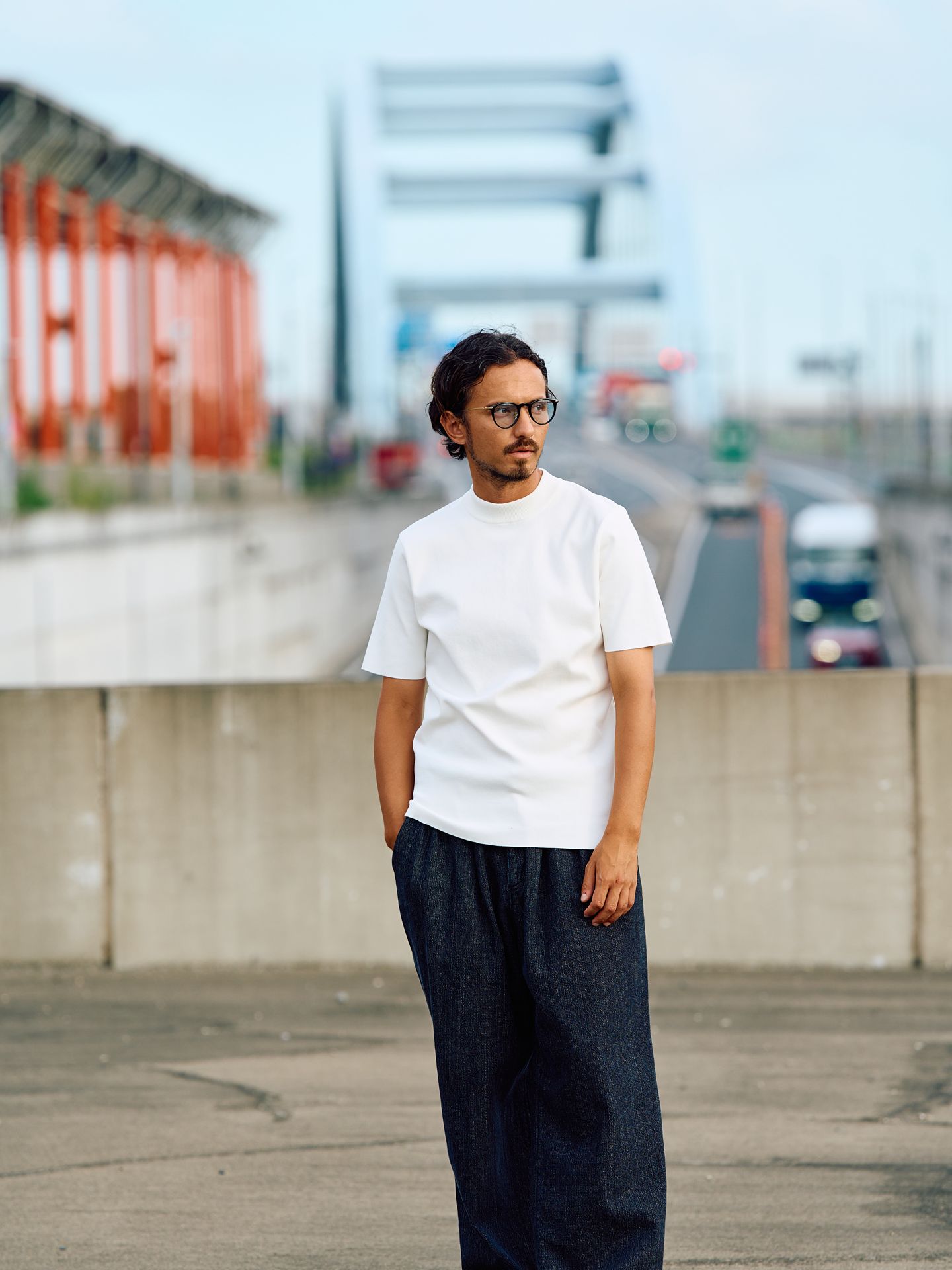 ct surf mock S/S / ニットソー / ホワイト