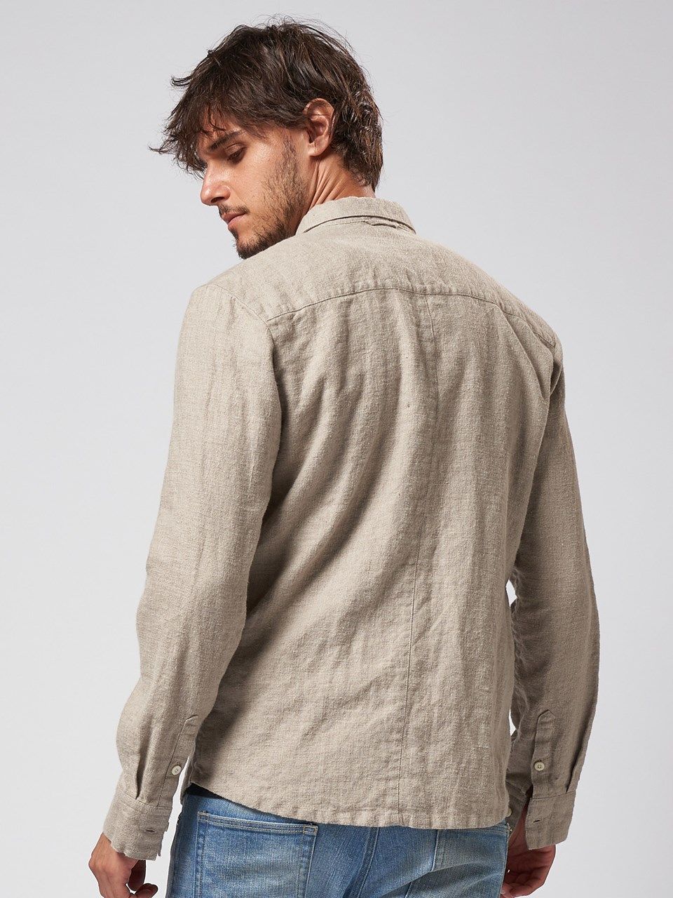 《予約品》 short point collar shirt / カラーシャツ / ベージュ